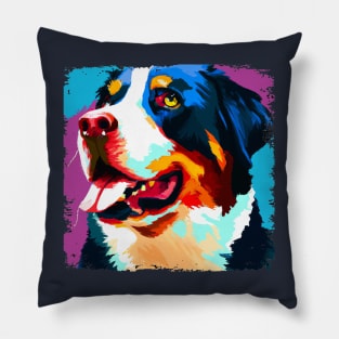 Greater Swiss Mountain Dog Pop Art - Dog Lover Gifts Pillow