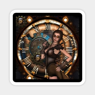 The lady of Steampunk Magnet