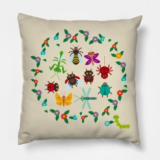 Funny insects Pillow