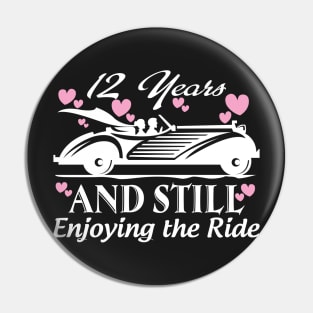 Anniversary Gift 12 years Wedding Marriage Pin