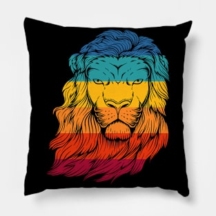 Vintage Lion Head Pillow