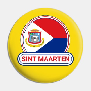 Sint Maarten Country Badge - Sint Maarten Flag Pin