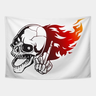 Fire Skull Tapestry