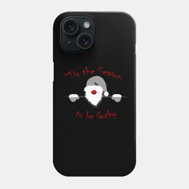 Tis the Season to be Gothy - Goth Santa Christmas Phone Case by Wanderer Bat