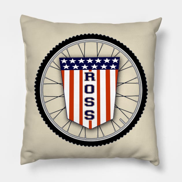 Ross Vintage Bicycles Pillow by Midcenturydave