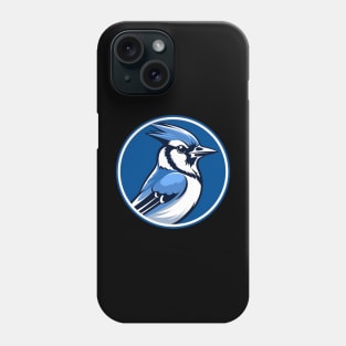 Blue Jay in a circular shape Phone Case