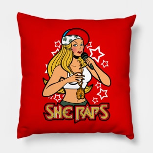 She Raps Female Superhero Rapping Pillow