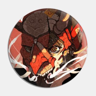 RED ONI MASK Pin