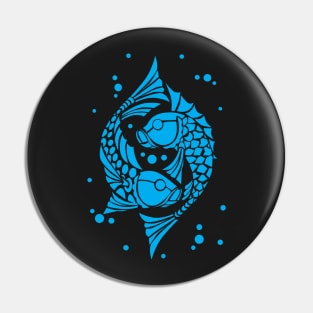 Blue koi fish. Symbol of good luck Pin