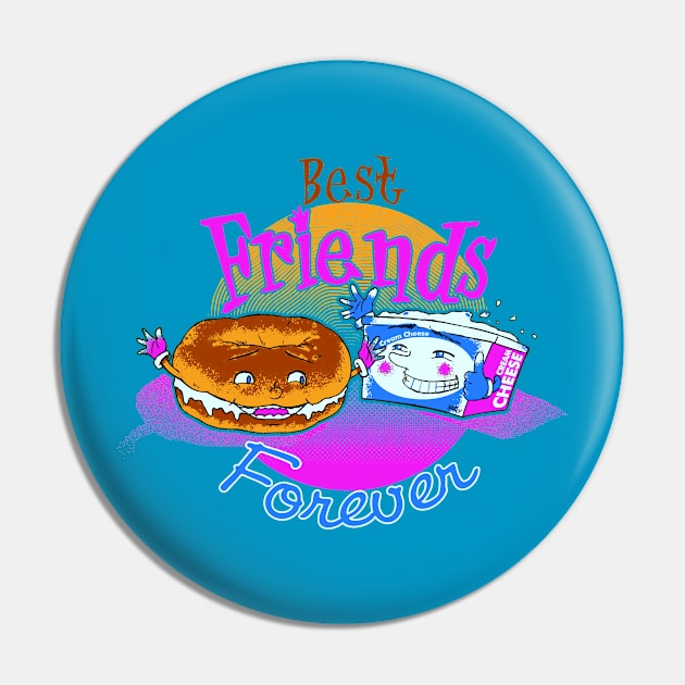 Bagel & Cream Cheese Forever Pin by shiffy