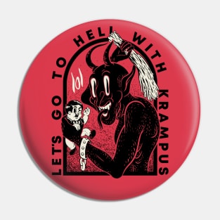 Krampus - Lets go to Hell with Krampus | Krampusnacht Xmas Devil Occult Meme Evil Santa Memes Austrian Naughty Bad Children Antisanta Funny LOL Christmas Ugly Holiday Sweaters Funny New Year 2022 Pin