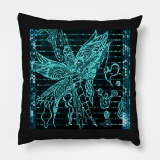 Cyber Dragonfly Pillow