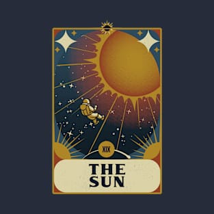 Astronaut Tarot Sun by Tobe Fonseca T-Shirt