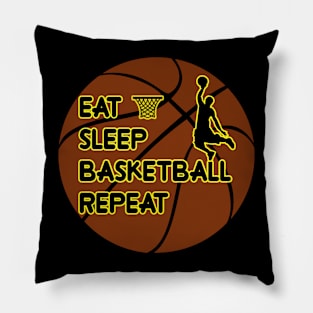 Eat Sleep Basketball Repeat Pillow