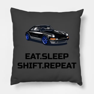 Eat Sleep Shift Repeat Porsche 911 Car Pillow