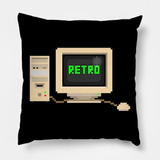 8 bit Retro Computer Gamer Pillow