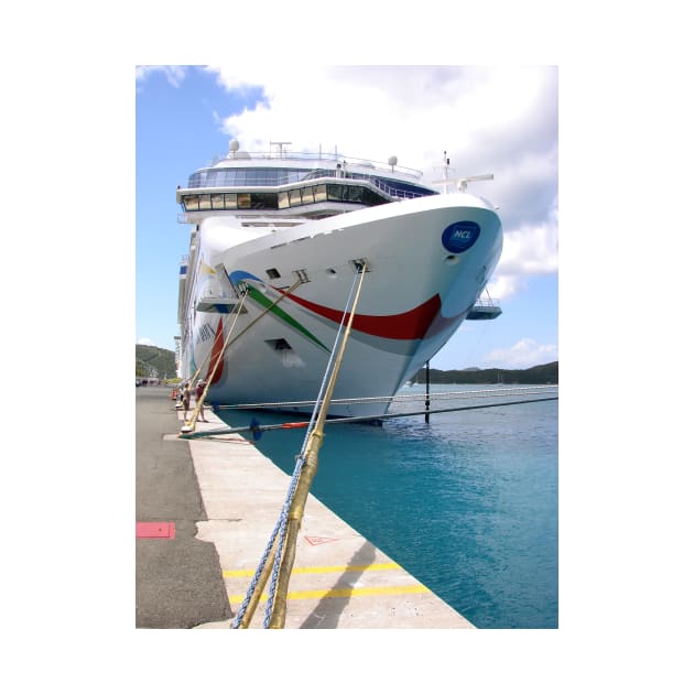 Norwegian Dawn  tied up in St. Thomas, USVI by tgass