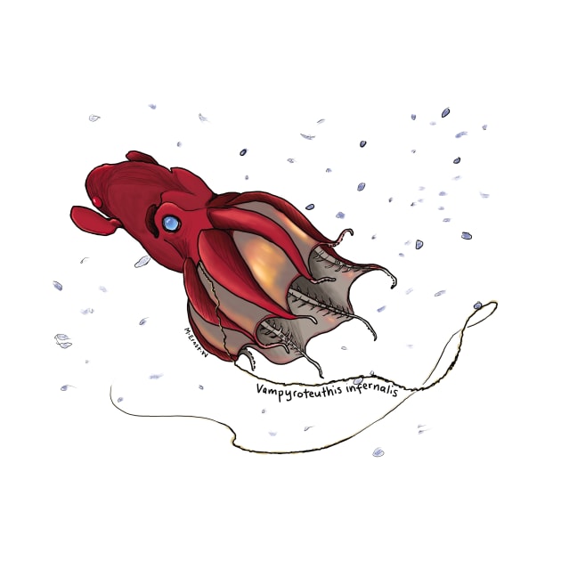 Vampire Squid-white by mernstw