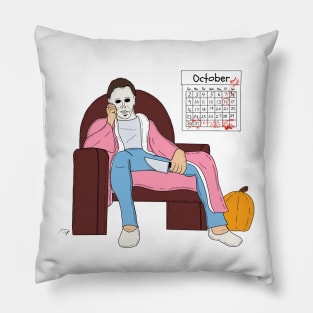 Killing Time Until Halloween Pillow