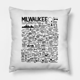 Milwaukee Map Pillow