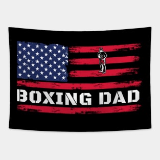 Boxing Dad American Flag Tapestry