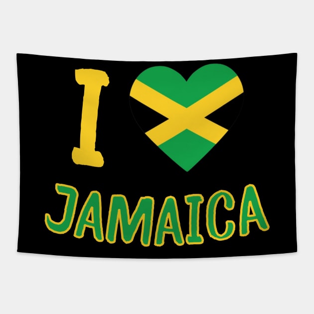 I Heart Jamaica Tapestry by Mojave Trading Post