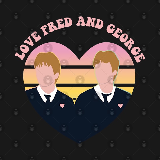 I love Fred and George Gift, Fred And George Weasly by Vixel Art