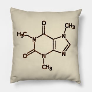 Caffeine Structure Chemistry Coffee Color Pillow