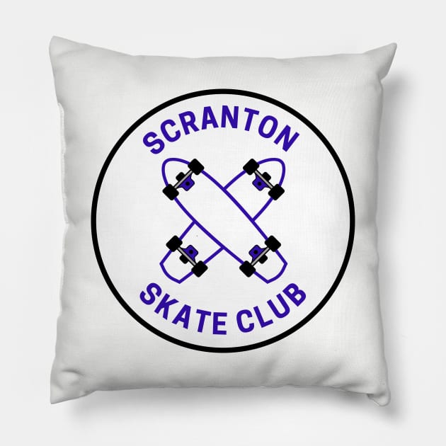 Vintage Scranton Skate Club Pillow by fearcity