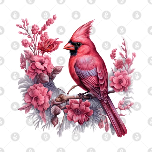 Pink Christmas Hummingbird by Chromatic Fusion Studio
