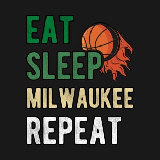 Milwaukee Wisconsin Basketball Vintage Sports Lovers Fans T-Shirt