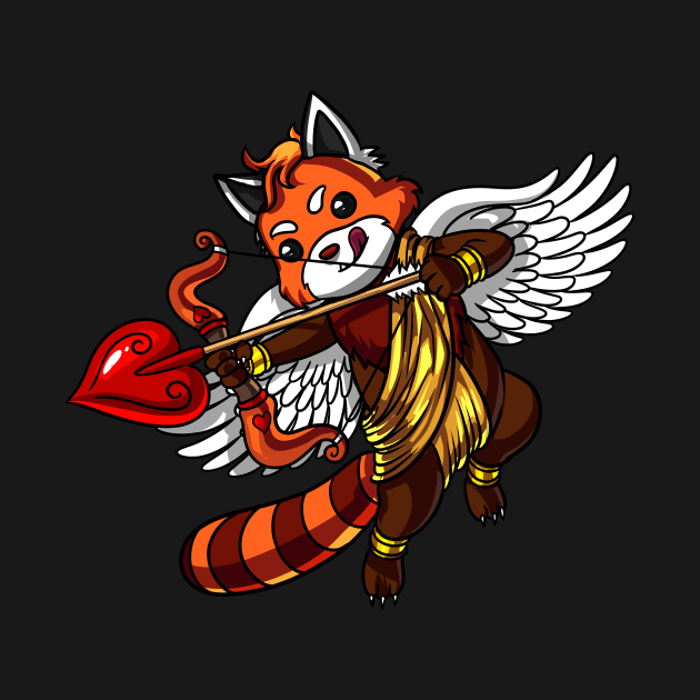 Red Panda Bear Cupid by underheaven