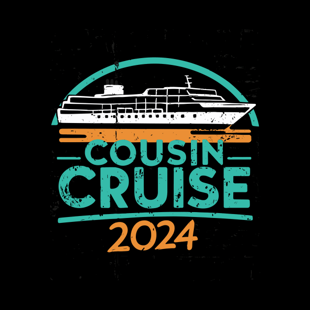 Funny Cousin Cruise 2024 Retro Family Matching Reunion Trip by AimArtStudio