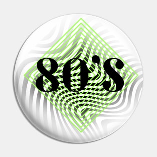 1980 RETRO Vibes Neon Green Pin