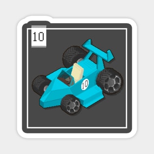 10 - Pixel Cars - Little Cyan Magnet