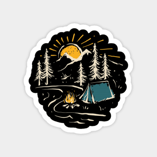 Camping scenery Magnet