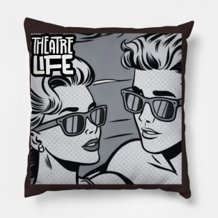 Theather life Romance Pop Art Black and White Pillow