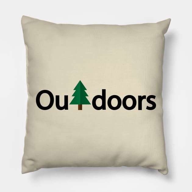 Outdoors artistic typography design Pillow by CRE4T1V1TY