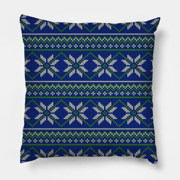 Fair Isle Knitting Pattern Pillow by Designoholic