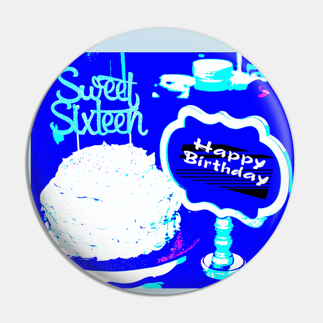 Happy Birthday Sweet Sixteen Pin by Shell Photo & Design