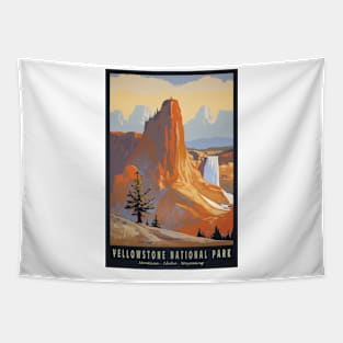 Yellowstone National Park Vintage Poster Tapestry