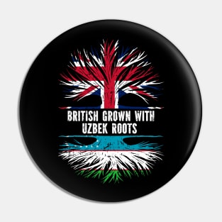 British Grown with Uzbek Roots UK Flag England Britain Union Jack Pin