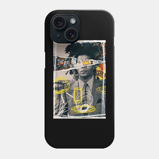 Jean Michel Basquiat Retro Art Phone Case by TeeTrendz