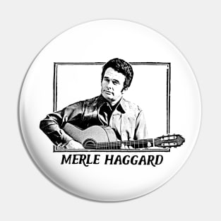 Merle Haggard \/\/ Retro Country Music Fan Design Pin