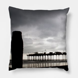 Teignmouth Pier And Beach Devon England UK Pillow