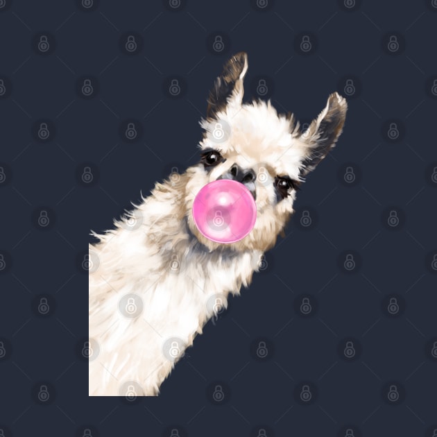 Bubble Gum Sneaky Llama in Green by bignosework