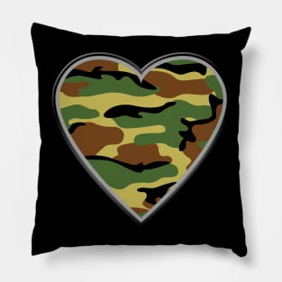 Camo heart design Pillow