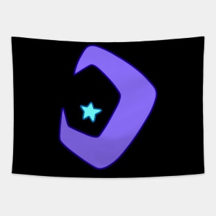 Purple Moon Blue Star Tapestry