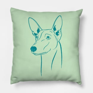 Pharaoh Hound (Light Olive and Teal) Pillow