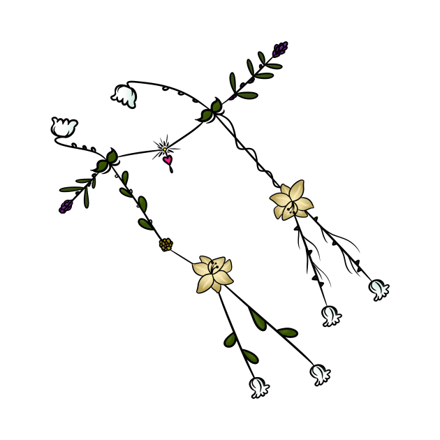 Gemini / Floral by ShinyBat